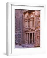 Facade of Treasury (Al Khazneh), Petra, Jordan-Keren Su-Framed Premium Photographic Print