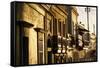 Facades In Golden Light, Old San Juan, Pr-George Oze-Framed Stretched Canvas