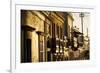 Facades In Golden Light, Old San Juan, Pr-George Oze-Framed Photographic Print