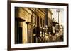 Facades In Golden Light, Old San Juan, Pr-George Oze-Framed Photographic Print