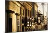 Facades In Golden Light, Old San Juan, Pr-George Oze-Mounted Photographic Print