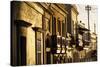 Facades In Golden Light, Old San Juan, Pr-George Oze-Stretched Canvas