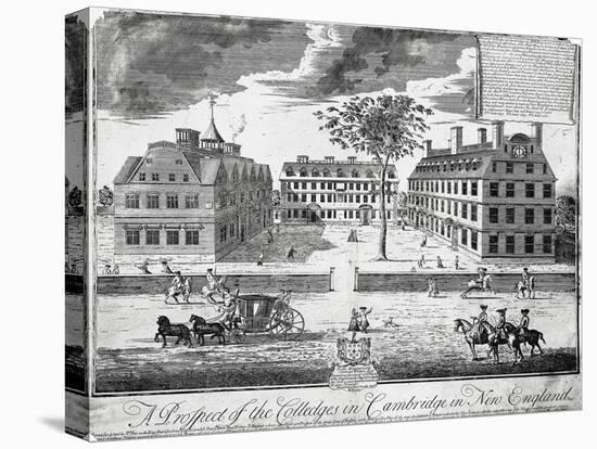 Facades of Colleges of Cambridge (Harvard University), United States of America, 18th Century-null-Stretched Canvas