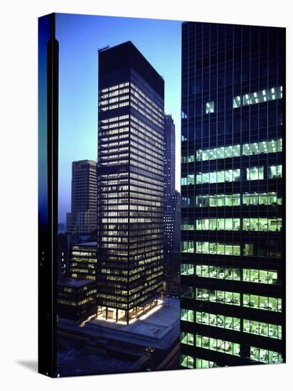 Facades of Seagram Building Designed by Ludwig Miles Van Der Rohe and Lever House-Andreas Feininger-Stretched Canvas