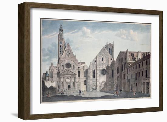 Facades of the Churches of St. Genevieve and St. Etienne Du Mont, Paris, C.1800-Angelo Garbizza-Framed Giclee Print