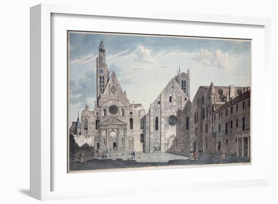 Facades of the Churches of St. Genevieve and St. Etienne Du Mont, Paris, C.1800-Angelo Garbizza-Framed Giclee Print