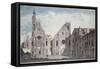 Facades of the Churches of St. Genevieve and St. Etienne Du Mont, Paris, C.1800-Angelo Garbizza-Framed Stretched Canvas