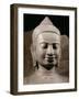 Face, Buddha Protected by the Naga, Sandstone, late 12th - early 13th century-null-Framed Photographic Print