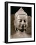 Face, Buddha Protected by the Naga, Sandstone, late 12th - early 13th century-null-Framed Photographic Print