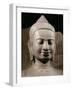 Face, Buddha Protected by the Naga, Sandstone, late 12th - early 13th century-null-Framed Photographic Print