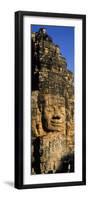 Face Carved on Rocks in a Temple, Bayon Temple, Angkor, Cambodia-null-Framed Photographic Print