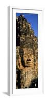 Face Carved on Rocks in a Temple, Bayon Temple, Angkor, Cambodia-null-Framed Photographic Print