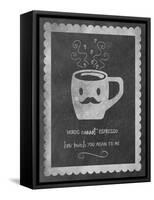 Face Coffee-Erin Clark-Framed Stretched Canvas