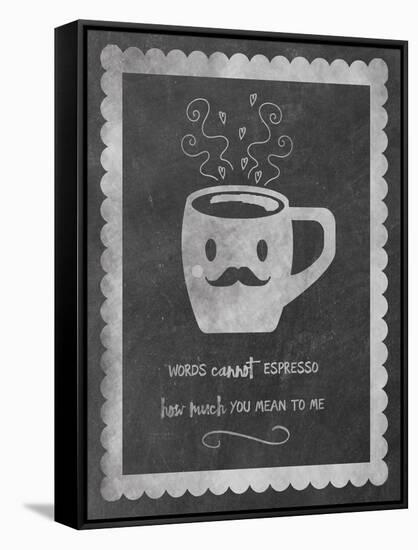 Face Coffee-Erin Clark-Framed Stretched Canvas