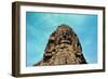 Face in Bayon Temple Cambodia-snoofek-Framed Photographic Print