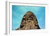 Face in Bayon Temple Cambodia-snoofek-Framed Photographic Print