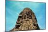 Face in Bayon Temple Cambodia-snoofek-Mounted Photographic Print