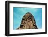 Face in Bayon Temple Cambodia-snoofek-Framed Photographic Print