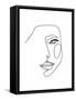 Face Line 1-Design Fabrikken-Framed Stretched Canvas