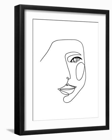 Face Line 1-Design Fabrikken-Framed Art Print