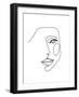 Face Line 1-Design Fabrikken-Framed Art Print