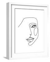 Face Line 1-Design Fabrikken-Framed Art Print