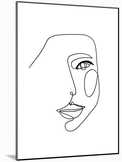 Face Line 1-Design Fabrikken-Mounted Art Print