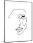 Face Line 1-Design Fabrikken-Mounted Art Print