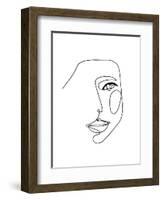 Face Line 1-Design Fabrikken-Framed Art Print