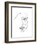 Face Line 1-Design Fabrikken-Framed Art Print