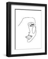 Face Line 1-Design Fabrikken-Framed Art Print