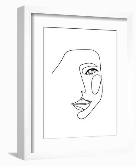 Face Line 1-Design Fabrikken-Framed Art Print