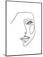 Face Line 1-Design Fabrikken-Mounted Art Print