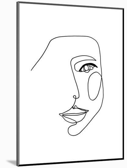 Face Line 1-Design Fabrikken-Mounted Art Print