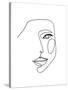 Face Line 1-Design Fabrikken-Stretched Canvas
