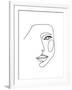 Face Line 1-Design Fabrikken-Framed Art Print