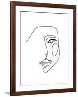 Face Line 1-Design Fabrikken-Framed Art Print