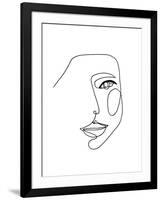 Face Line 1-Design Fabrikken-Framed Art Print