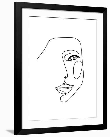 Face Line 1-Design Fabrikken-Framed Art Print