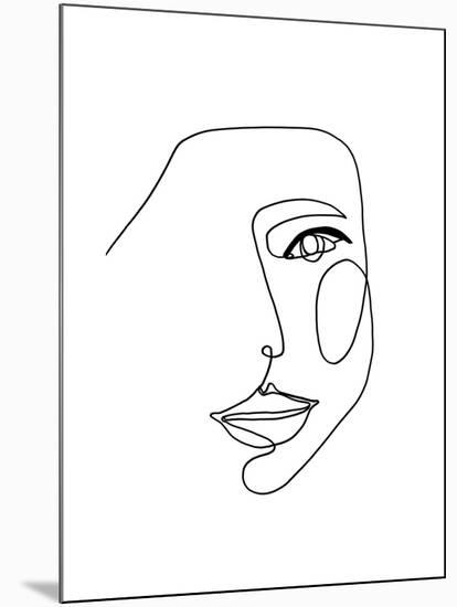 Face Line 1-Design Fabrikken-Mounted Art Print