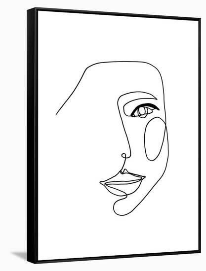 Face Line 1-Design Fabrikken-Framed Stretched Canvas