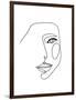 Face Line 1-Design Fabrikken-Framed Art Print