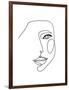 Face Line 1-Design Fabrikken-Framed Art Print