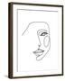 Face Line 1-Design Fabrikken-Framed Art Print