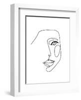 Face Line 1-Design Fabrikken-Framed Art Print