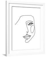 Face Line 1-Design Fabrikken-Framed Art Print