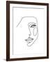 Face Line 1-Design Fabrikken-Framed Art Print