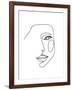 Face Line 1-Design Fabrikken-Framed Art Print