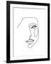 Face Line 1-Design Fabrikken-Framed Art Print