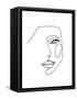 Face Line 1-Design Fabrikken-Framed Stretched Canvas